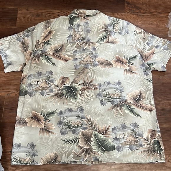 Mens Island Shores XL short sleeve button down chest pocket palms - Picture 11 of 12